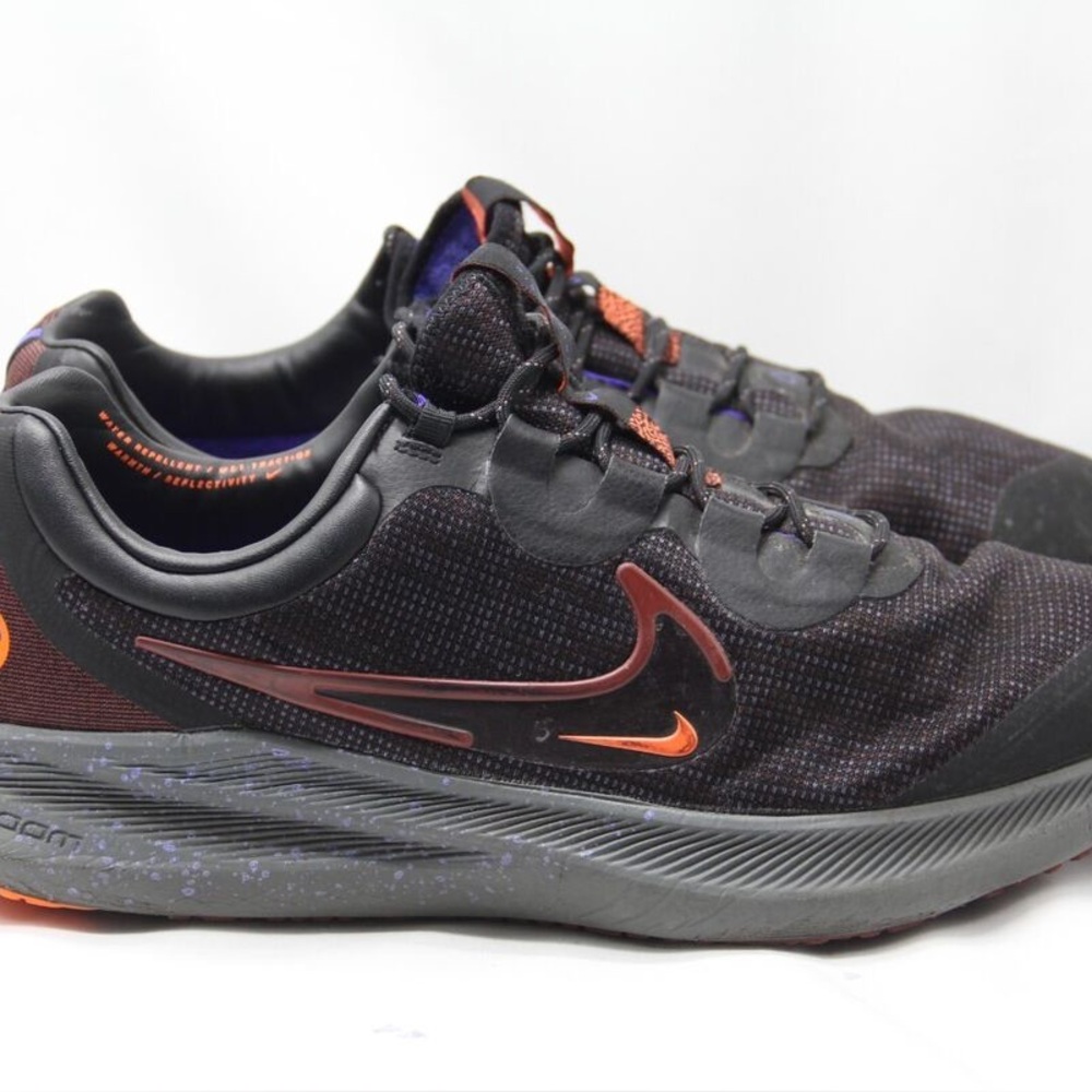 Black and Orange Athletic Sneakers
